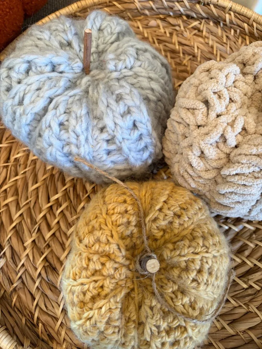 Crochet Pumpkins Set of 3